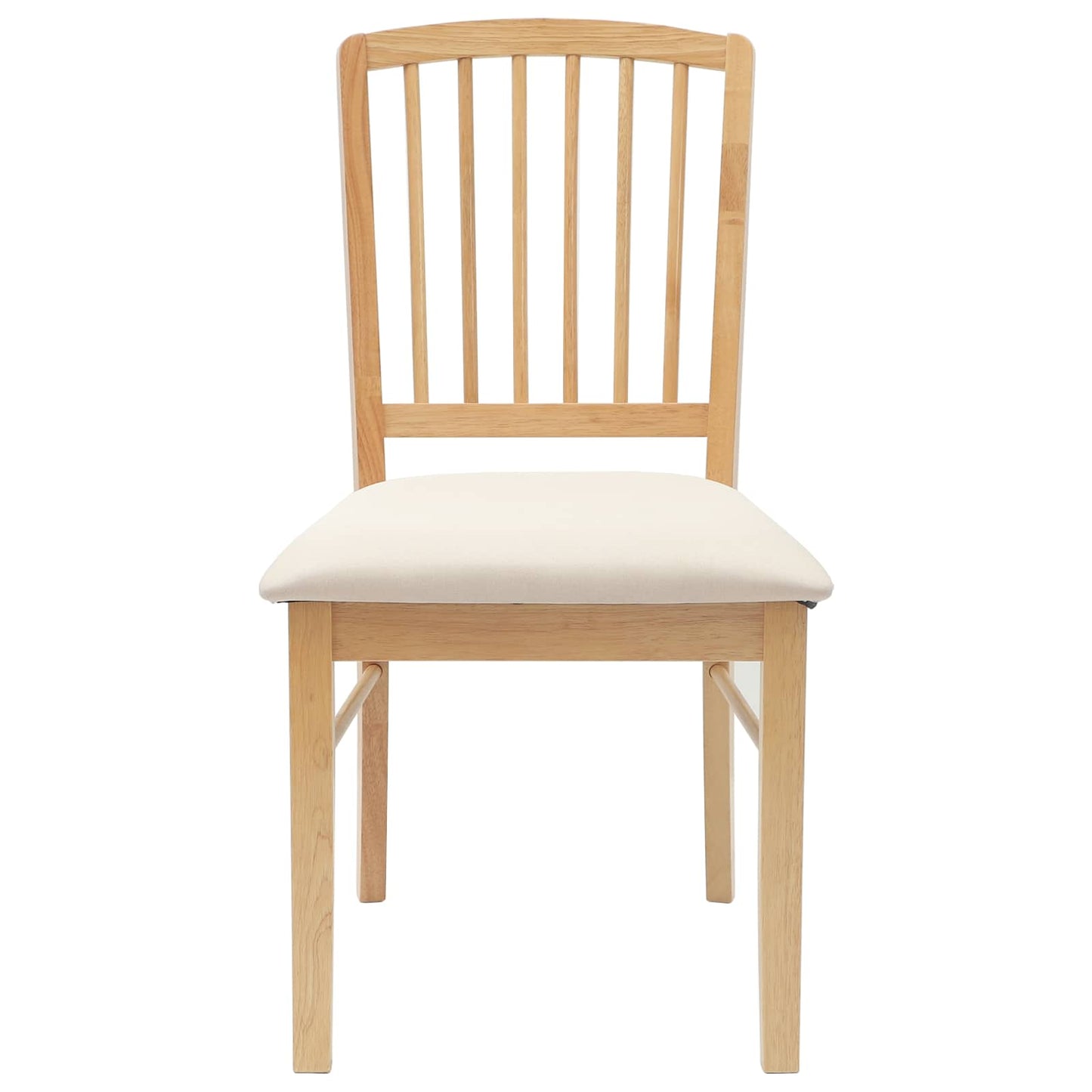 Spisestole 2 stk. Massiv Gummitræ Naturfarvet 50 x 52,5 x 91 cm