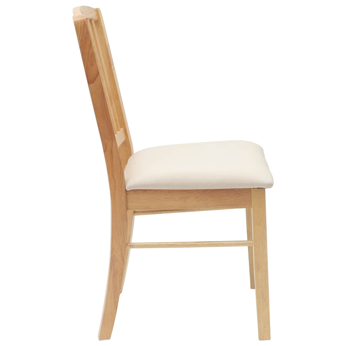 Spisestole 2 stk. Massiv Gummitræ Naturfarvet 50 x 52,5 x 91 cm