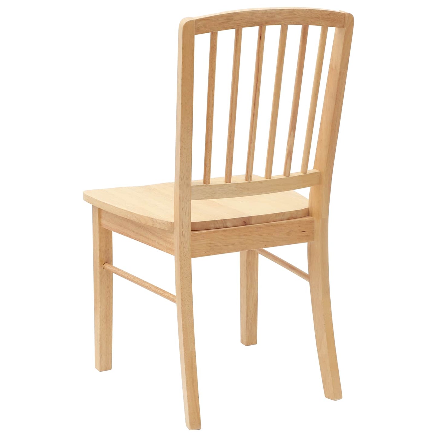 Spisestole 2 stk. Massiv Gummitræ Naturfarvet 50 x 52,5 x 91 cm