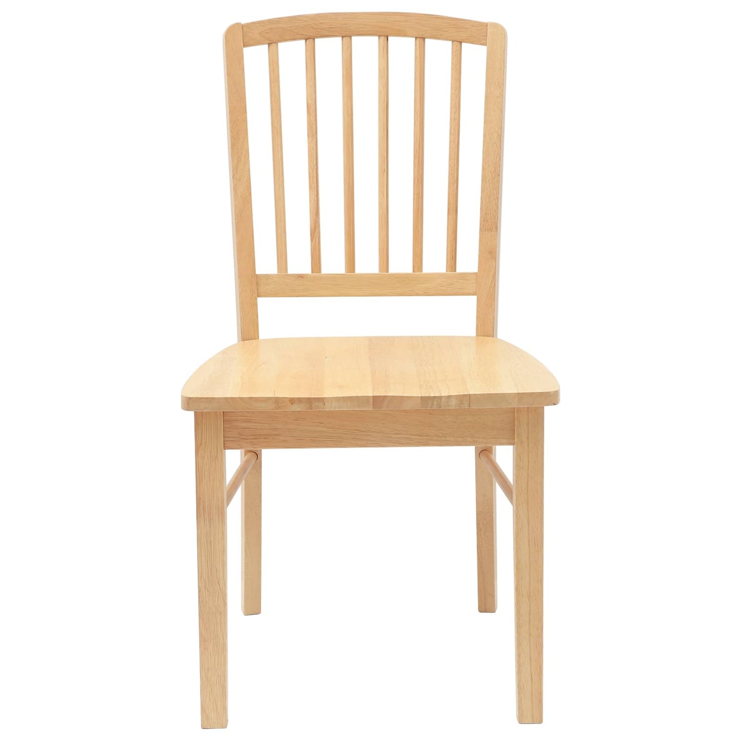 Spisestole 2 stk. Massiv Gummitræ Naturfarvet 50 x 52,5 x 91 cm