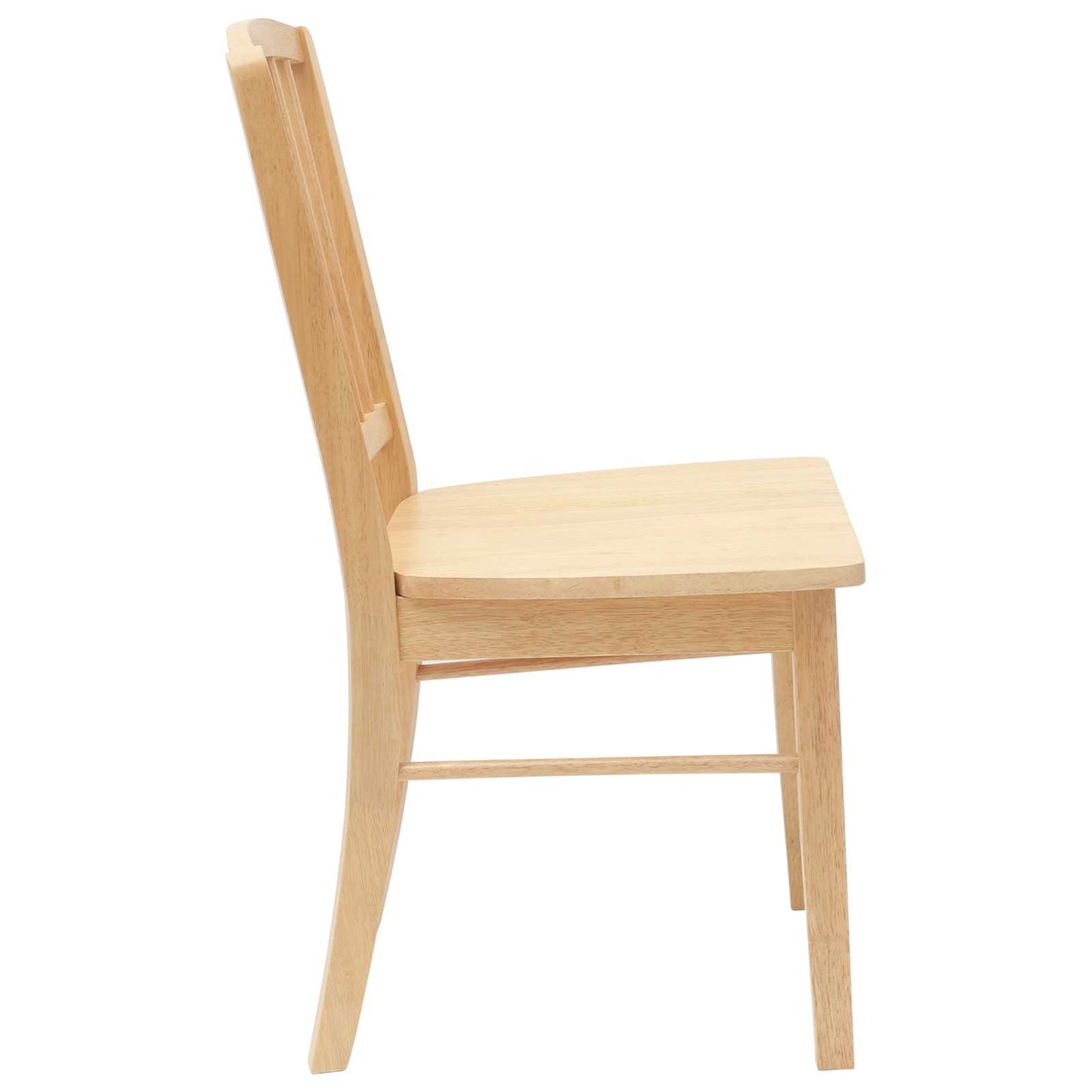 Spisestole 2 stk. Massiv Gummitræ Naturfarvet 50 x 52,5 x 91 cm