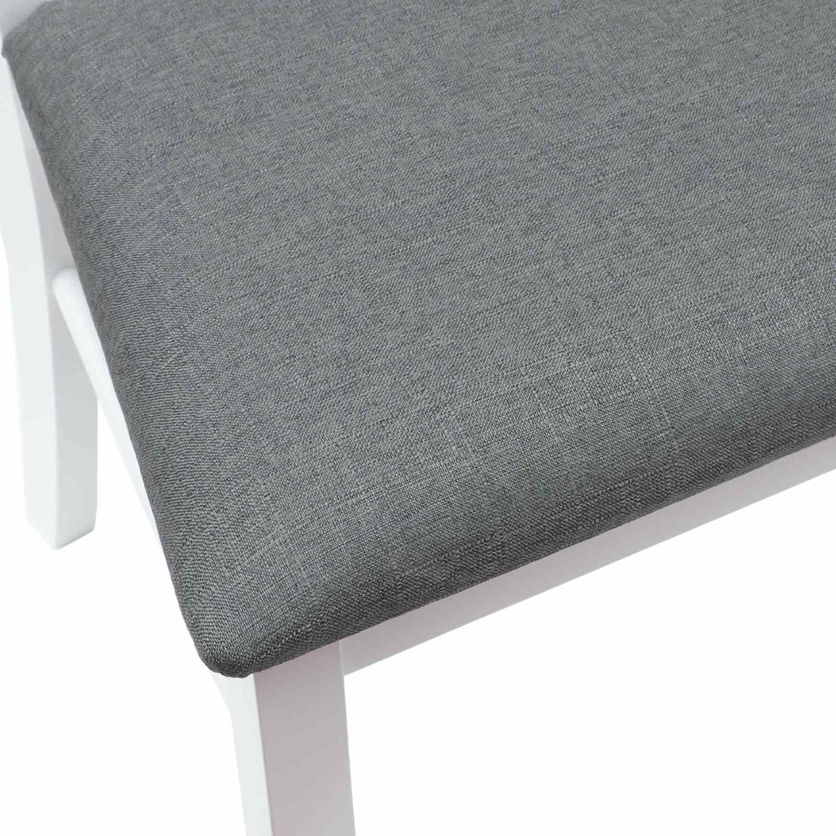 Spisestole 2 stk. Massiv Gummitræ Hvid 50 x 52,5 x 91 cm