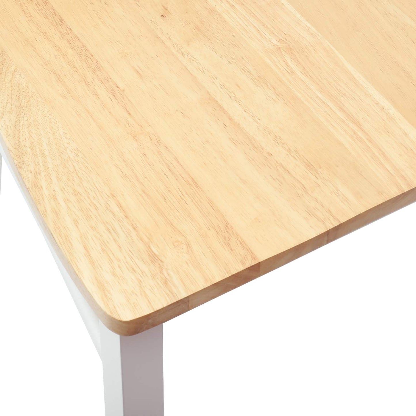 Spisestole 2 stk. Massiv Gummitræ Hvid 50 x 52,5 x 91 cm