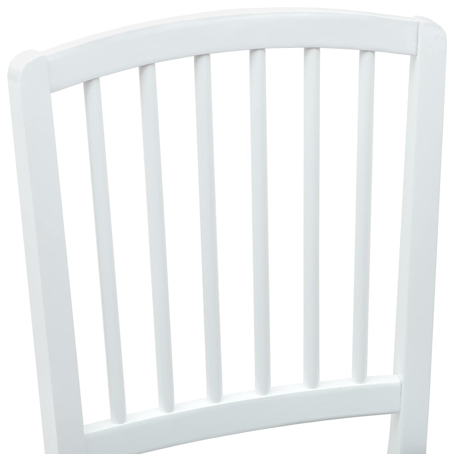 Spisestole 2 stk. Massiv Gummitræ Hvid 50 x 52,5 x 91 cm