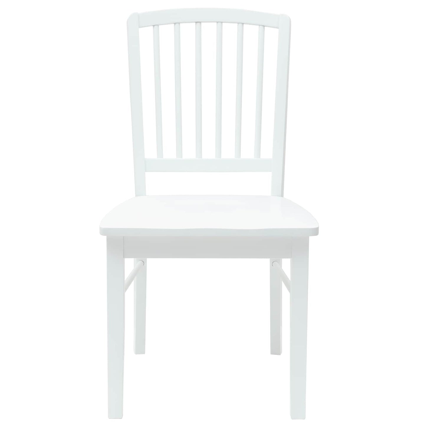 Spisestole 2 stk. Massiv Gummitræ Hvid 50 x 52,5 x 91 cm