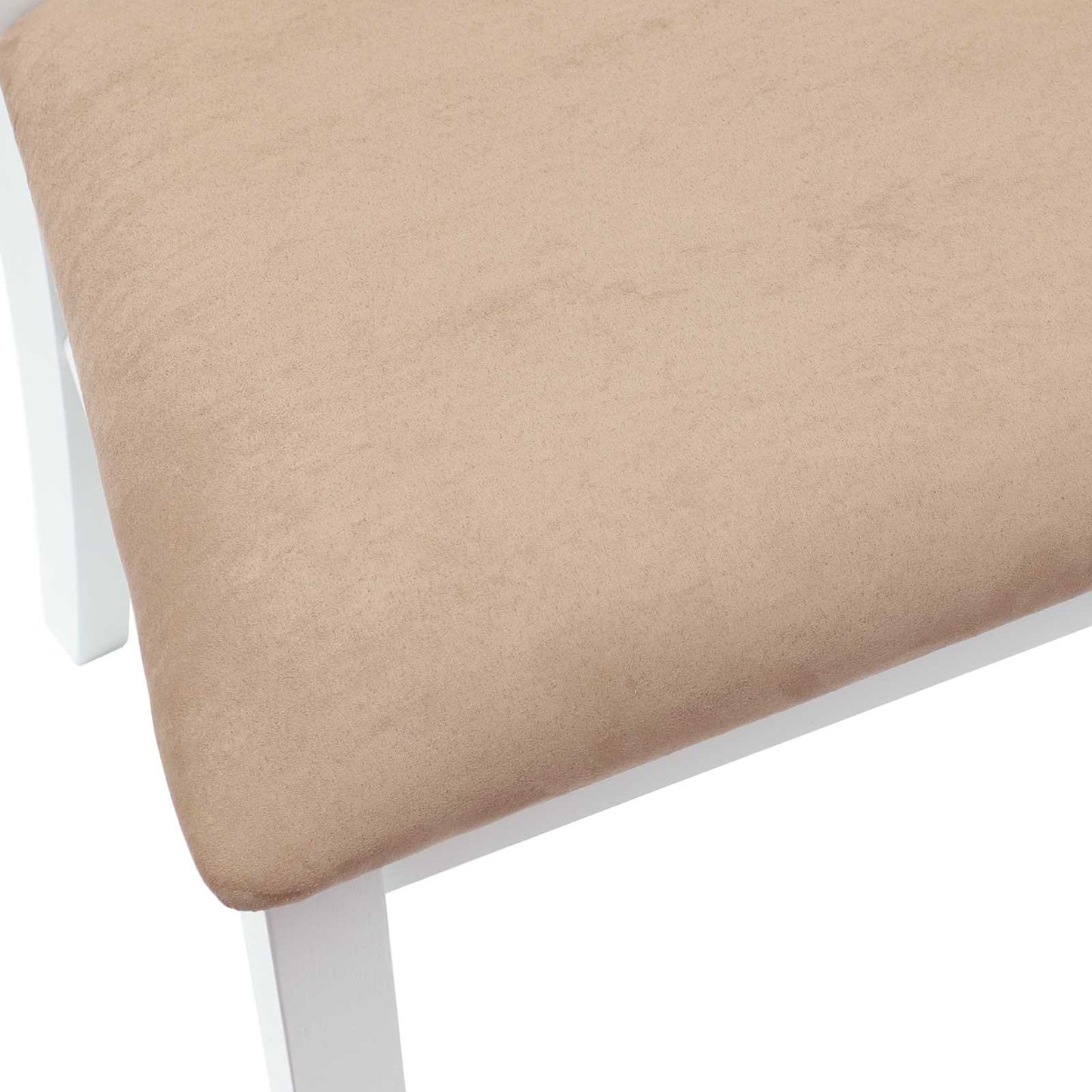 Spisestole 2 stk. Massiv Gummitræ Hvid 50 x 52,5 x 91 cm