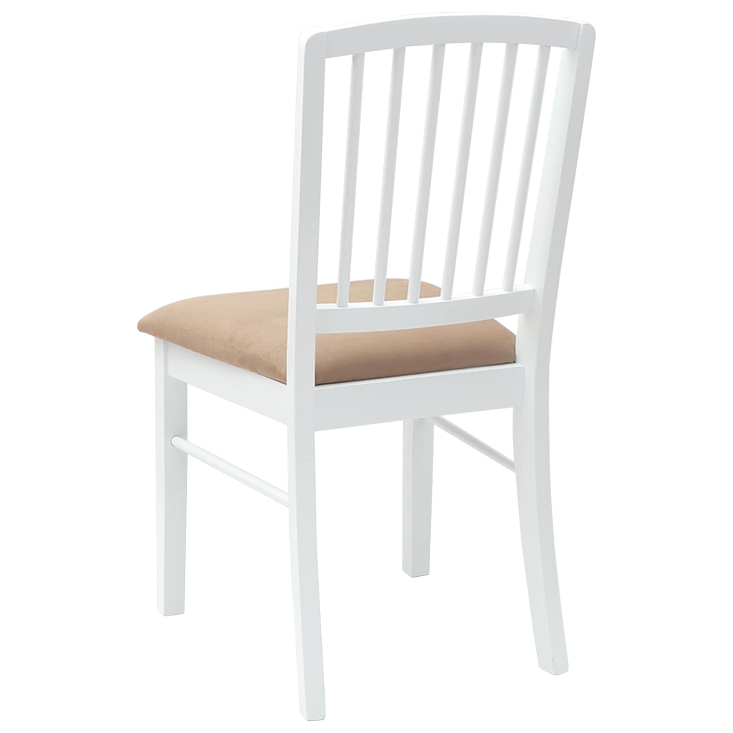 Spisestole 2 stk. Massiv Gummitræ Hvid 50 x 52,5 x 91 cm