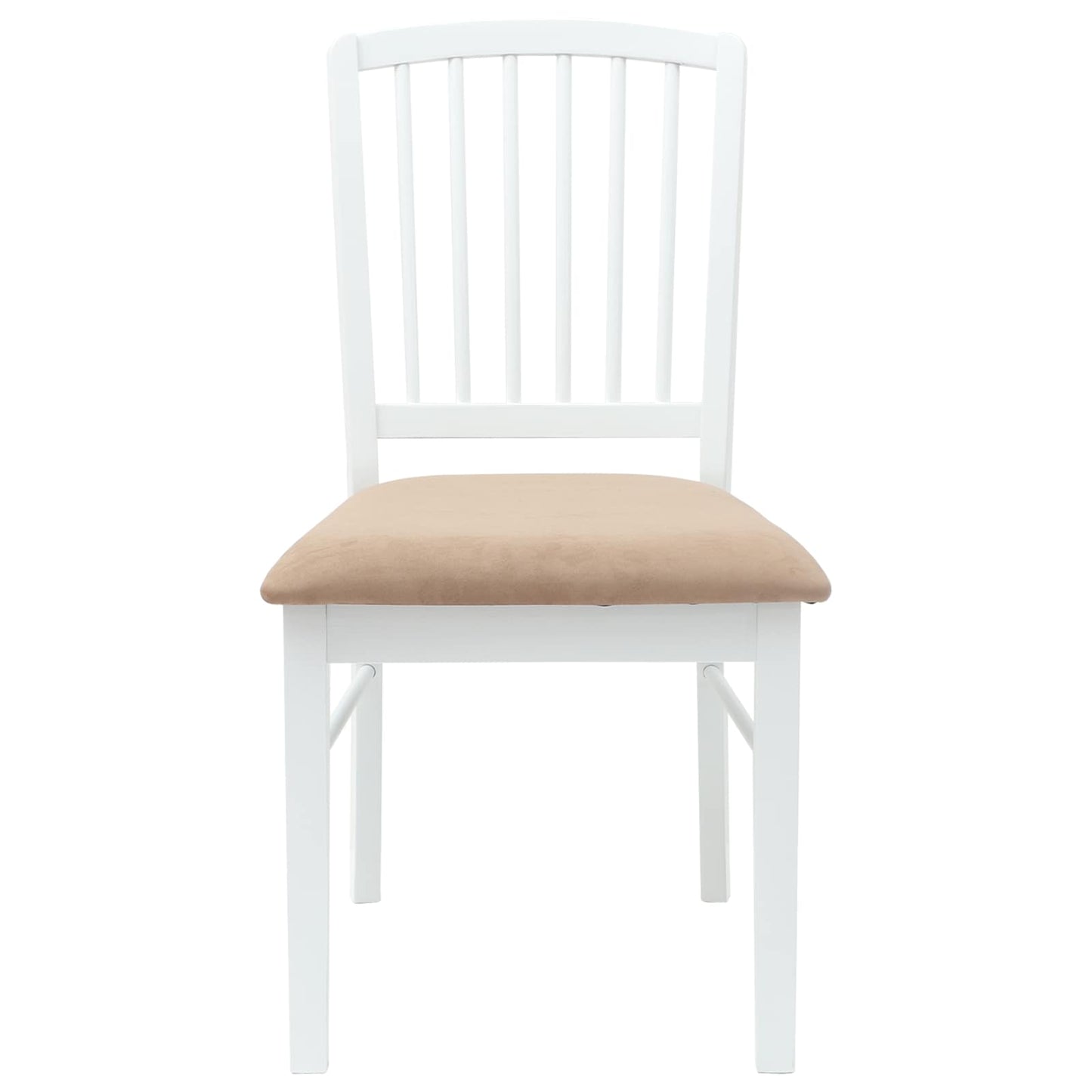 Spisestole 2 stk. Massiv Gummitræ Hvid 50 x 52,5 x 91 cm