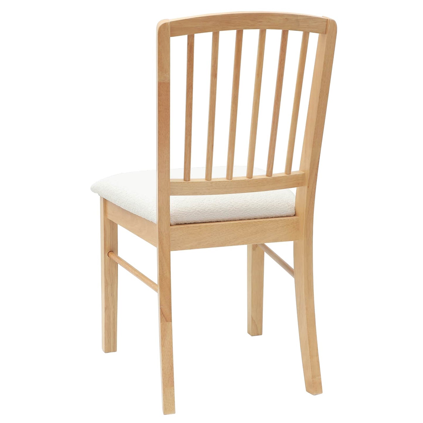Spisestole 2 stk. Massiv Gummitræ Naturfarvet 50 x 52,5 x 91 cm