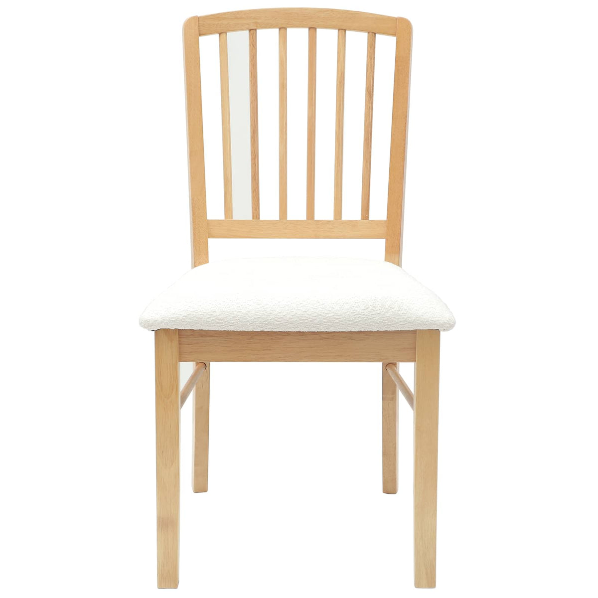 Spisestole 2 stk. Massiv Gummitræ Naturfarvet 50 x 52,5 x 91 cm