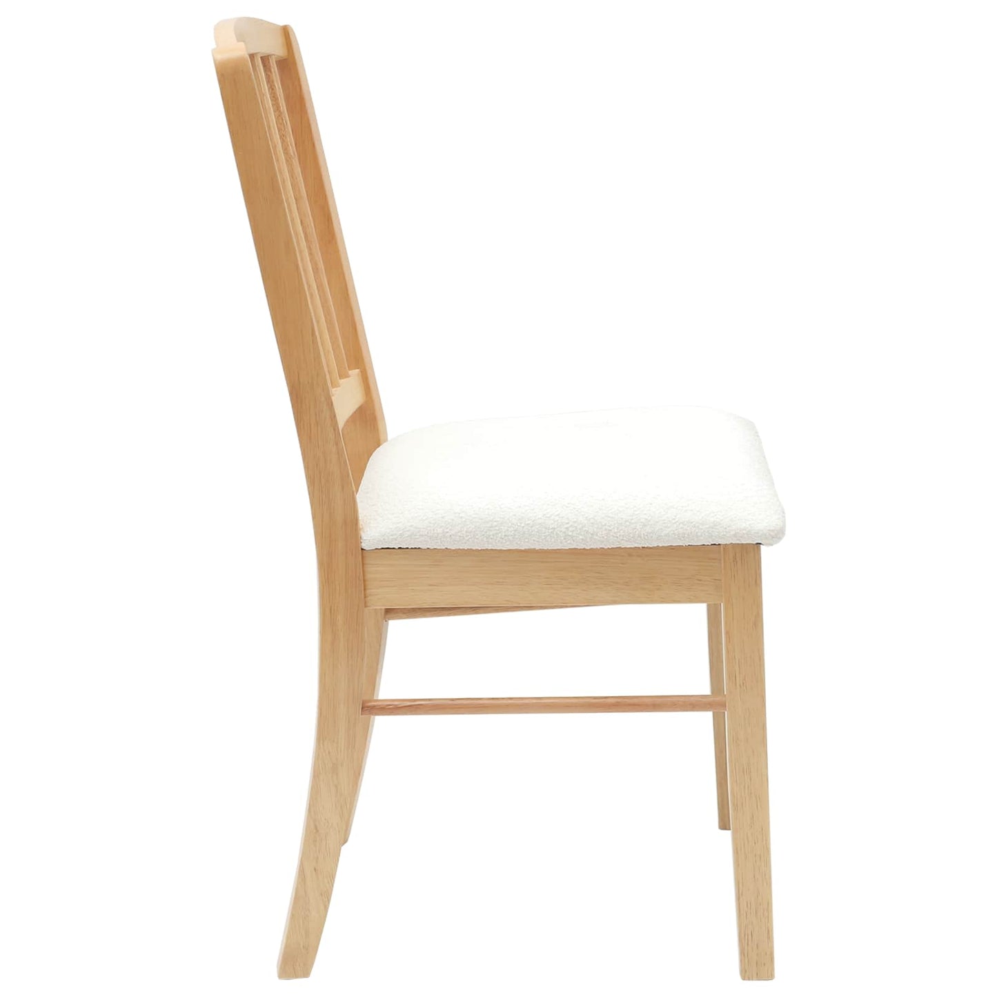 Spisestole 2 stk. Massiv Gummitræ Naturfarvet 50 x 52,5 x 91 cm