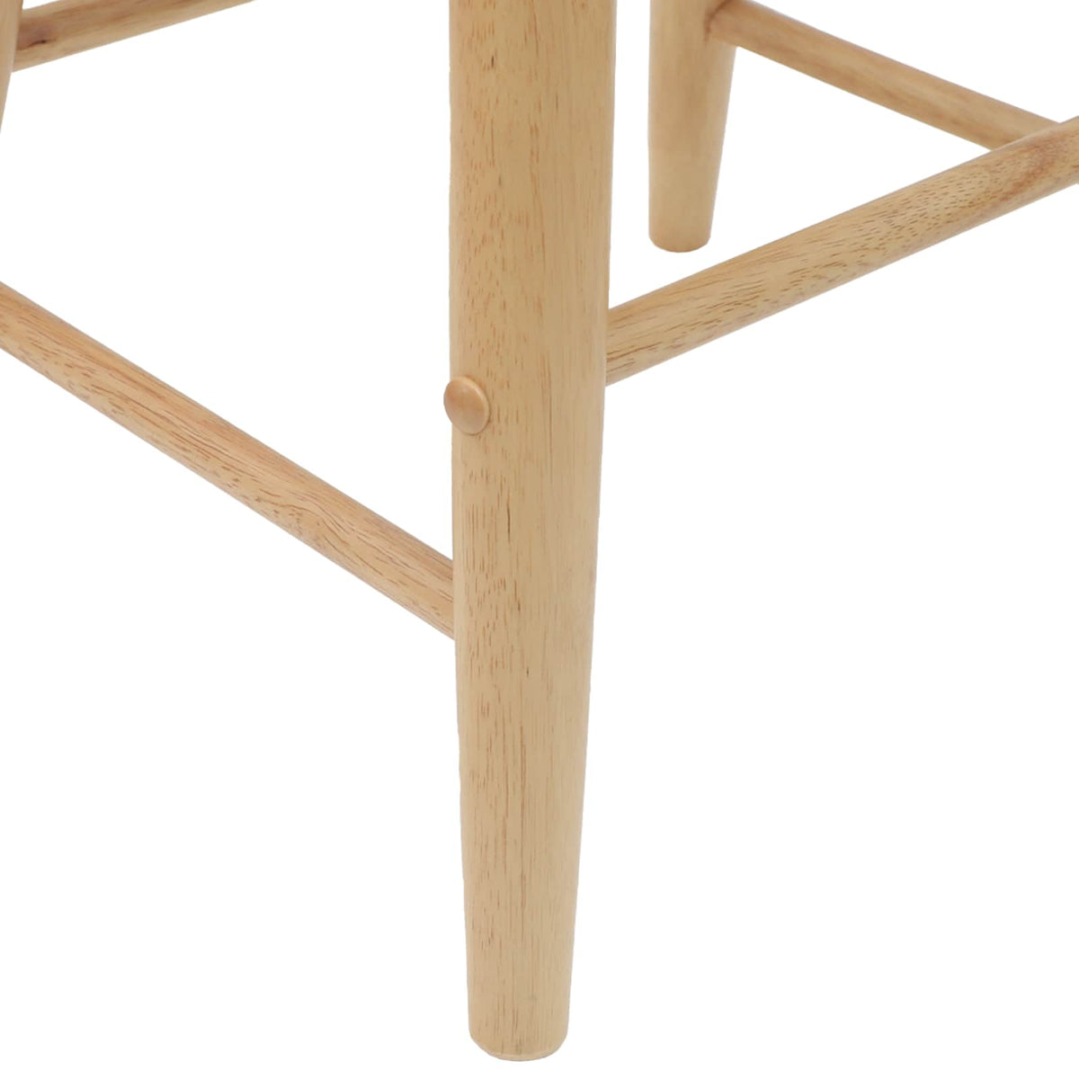 Spisestole 2 stk. Massiv Gummitræ Naturfarvet 46 x 37 x 63 cm