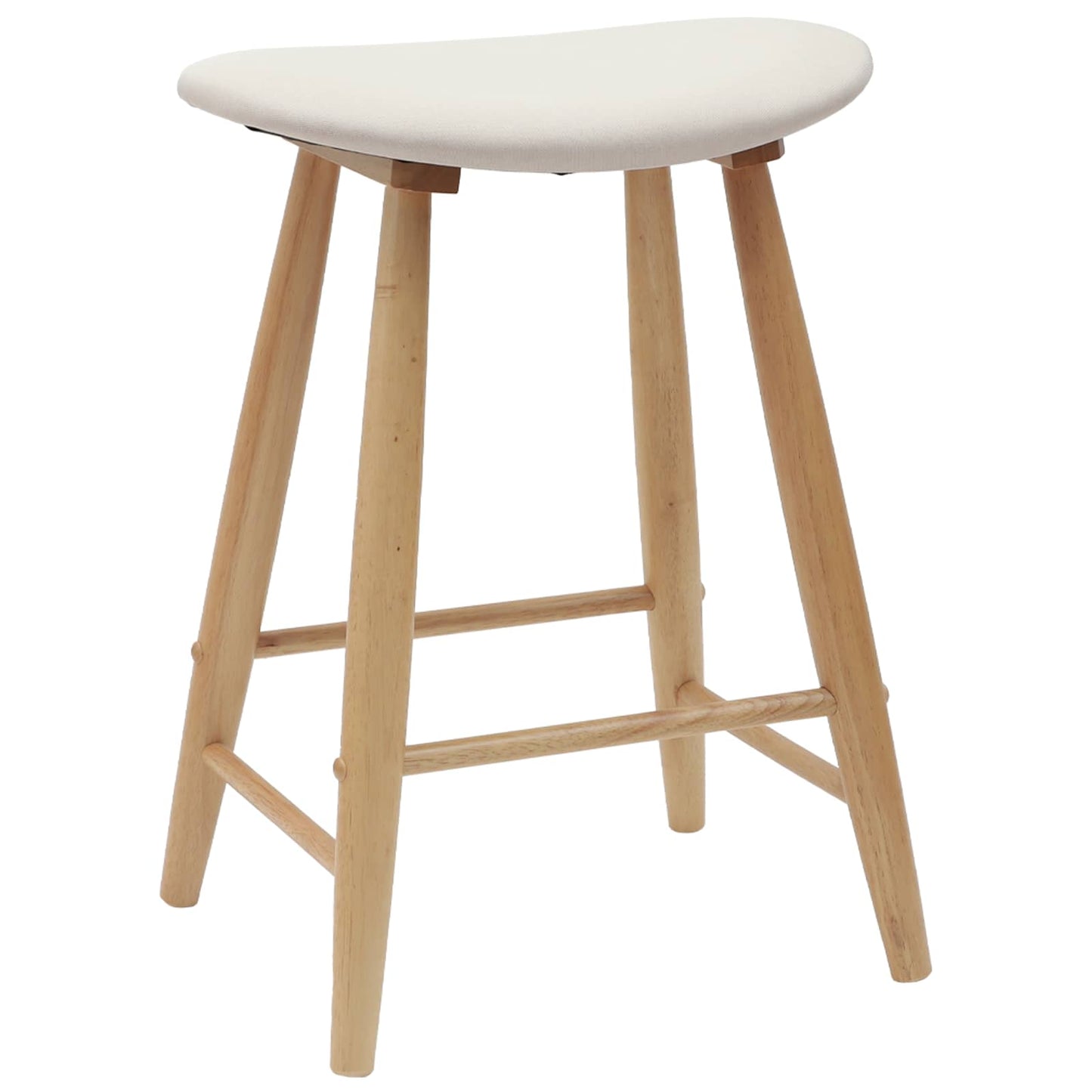 Spisestole 2 stk. Massiv Gummitræ Naturfarvet 46 x 37 x 63 cm