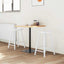 Spisestole 2 stk. Massiv Gummitræ Hvid 46 x 37 x 63 cm