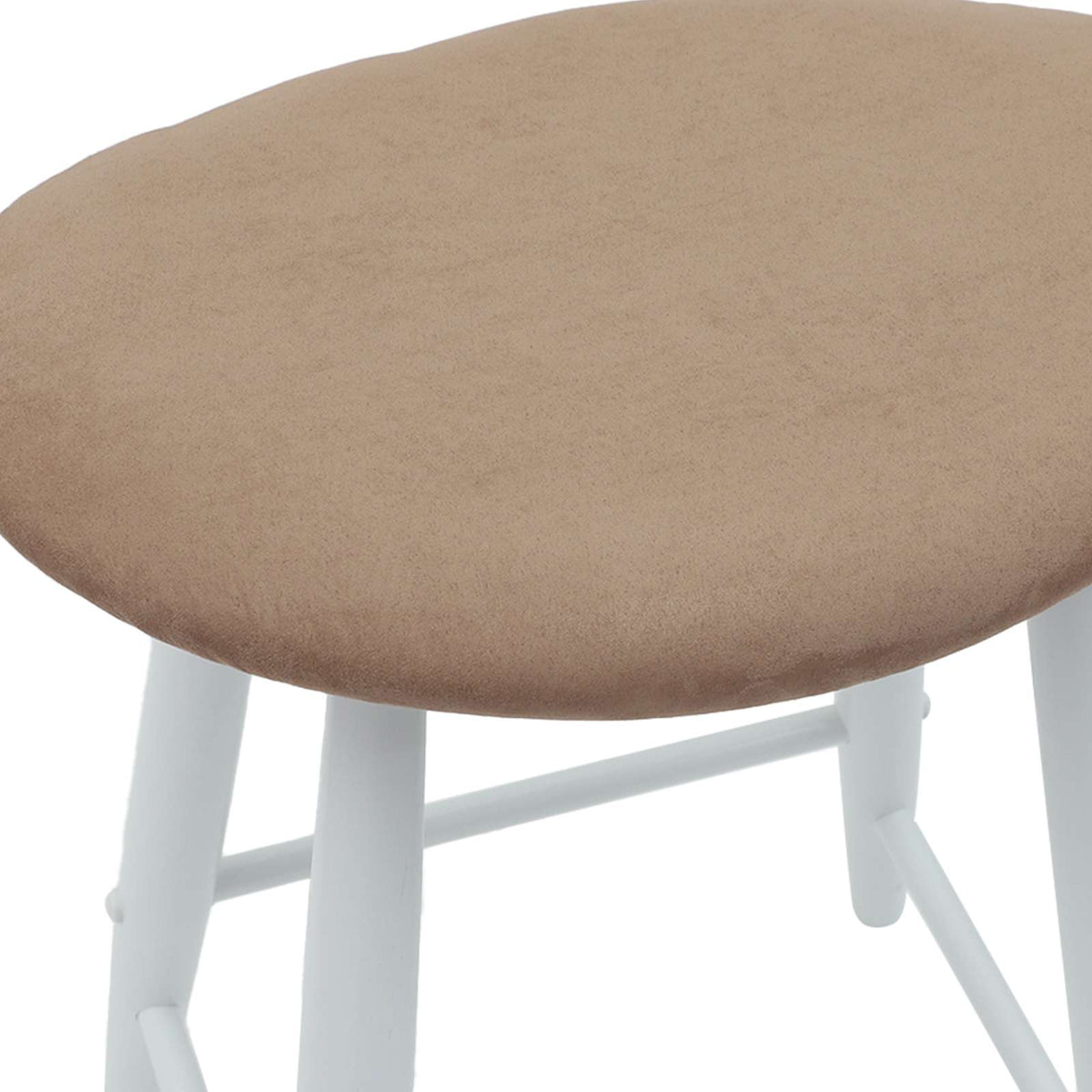 Spisestole 2 stk. Massiv Gummitræ Hvid 46 x 37 x 63 cm
