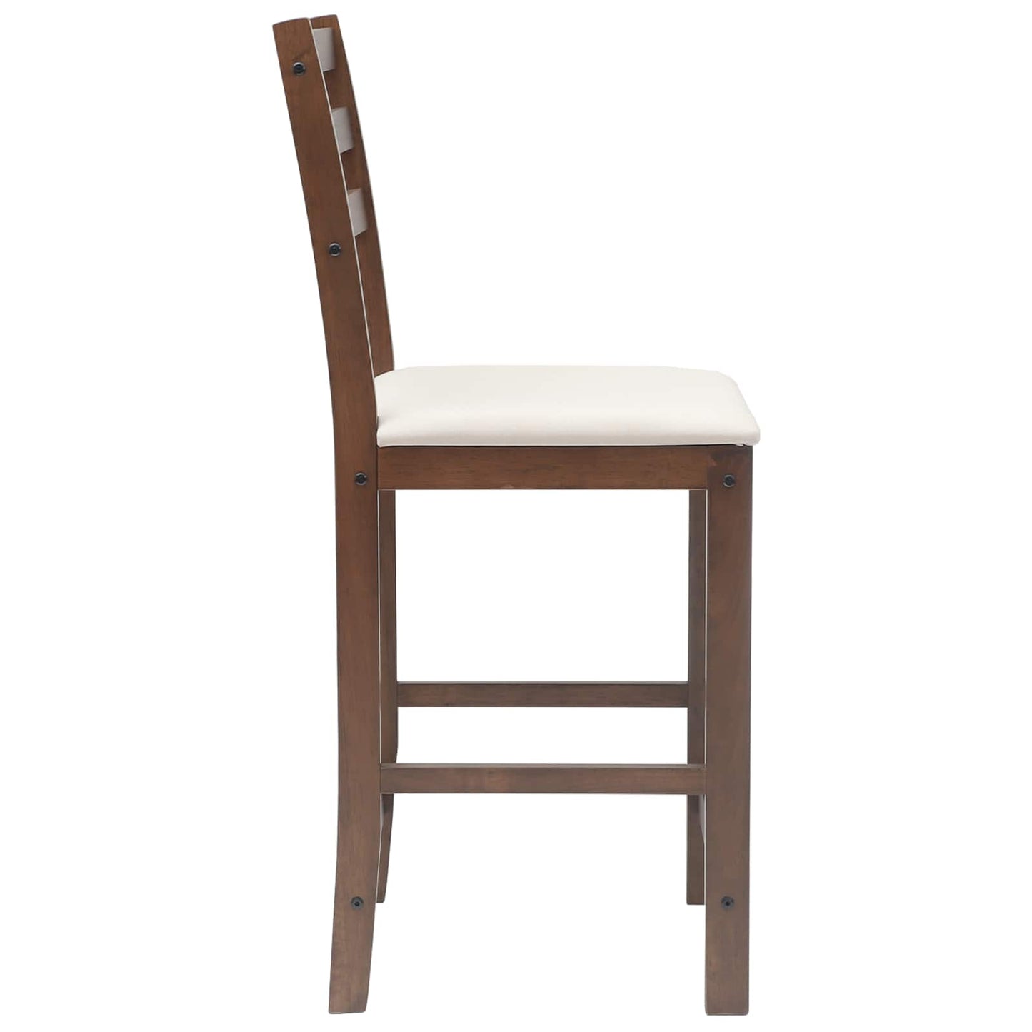 Spisestole 2 stk. Massiv Gummitræ Lys Brun 40 x 47,5 x 99,5 cm