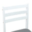 Spisestole 2 stk. Massiv Gummitræ Hvid 40 x 47,5 x 99,5 cm