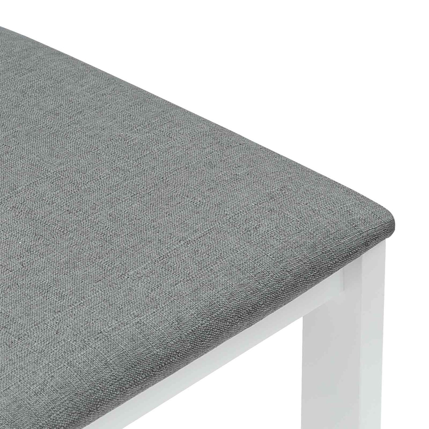 Spisestole 2 stk. Massiv Gummitræ Hvid 40 x 47,5 x 99,5 cm