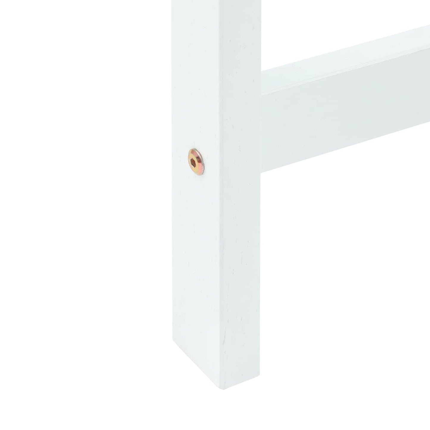 Spisestole 2 stk. Massiv Gummitræ Hvid 40 x 47,5 x 99,5 cm