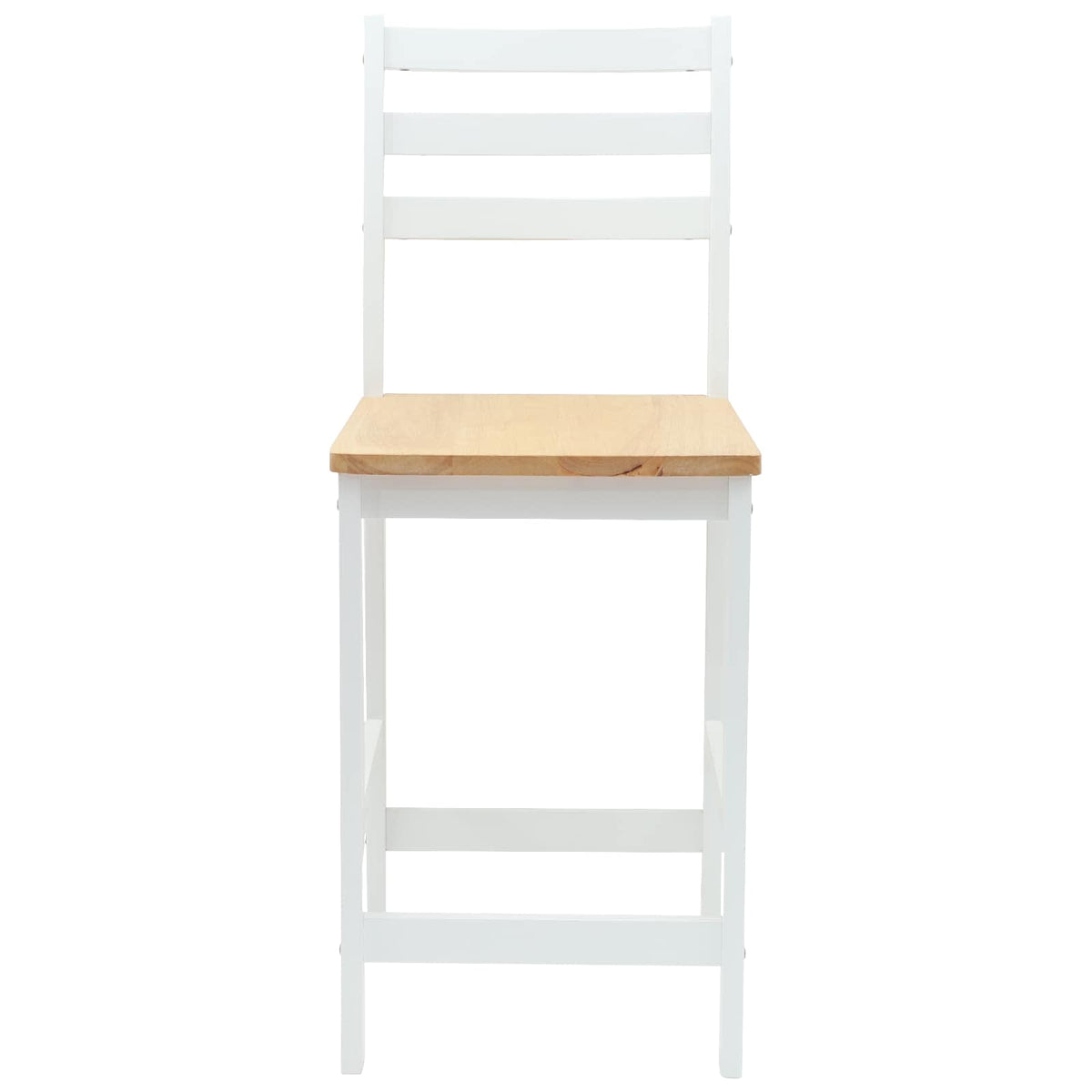Spisestole 2 stk. Massiv Gummitræ Hvid 40 x 47,5 x 99,5 cm