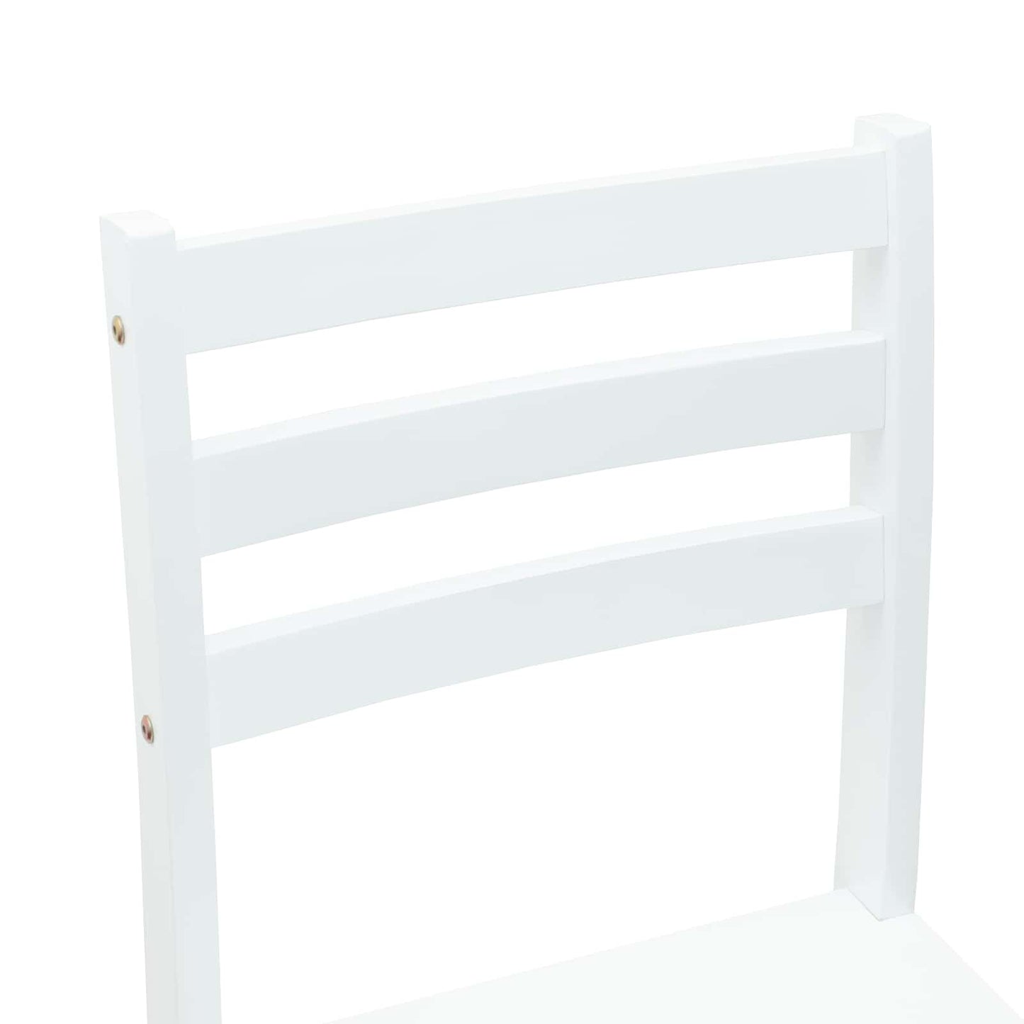 Spisestole 2 stk. Massiv Gummitræ Hvid 40 x 47,5 x 99,5 cm
