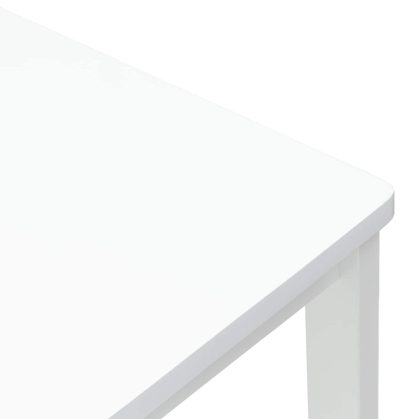 Spisestole 2 stk. Massiv Gummitræ Hvid 40 x 47,5 x 99,5 cm