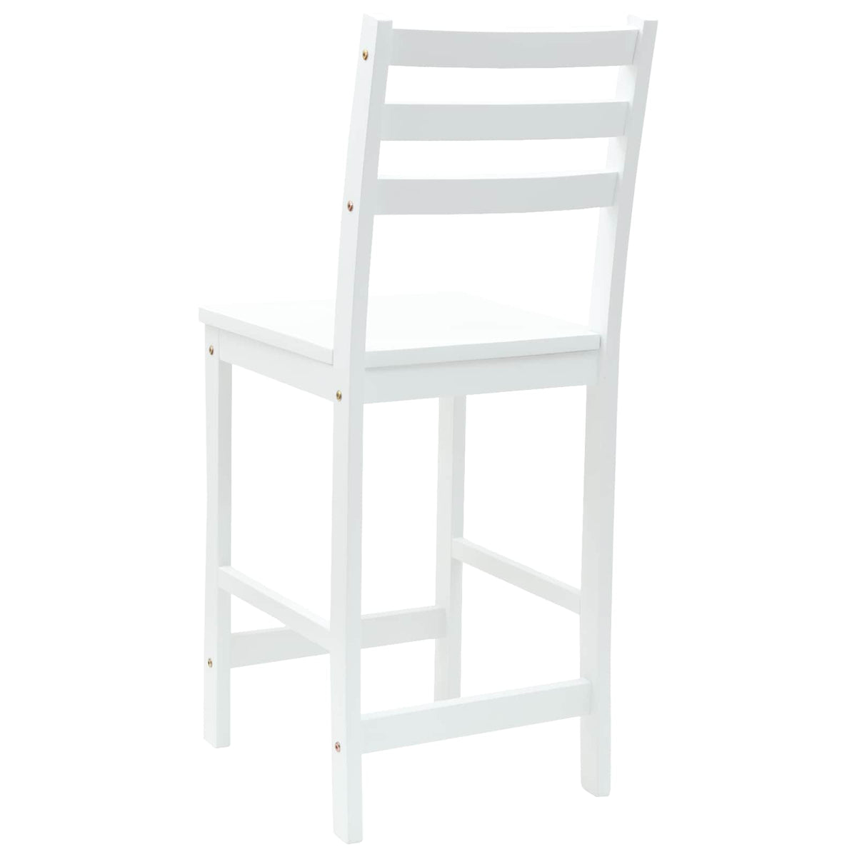 Spisestole 2 stk. Massiv Gummitræ Hvid 40 x 47,5 x 99,5 cm