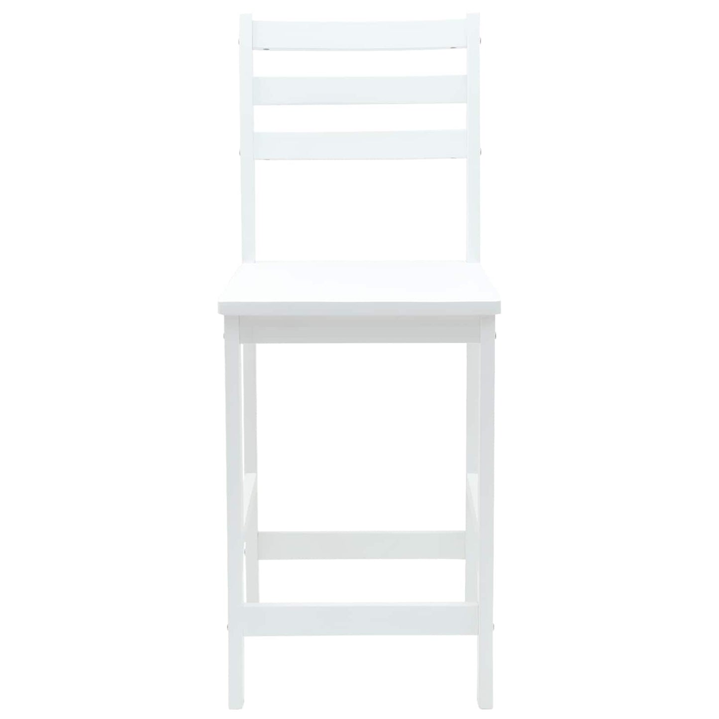 Spisestole 2 stk. Massiv Gummitræ Hvid 40 x 47,5 x 99,5 cm