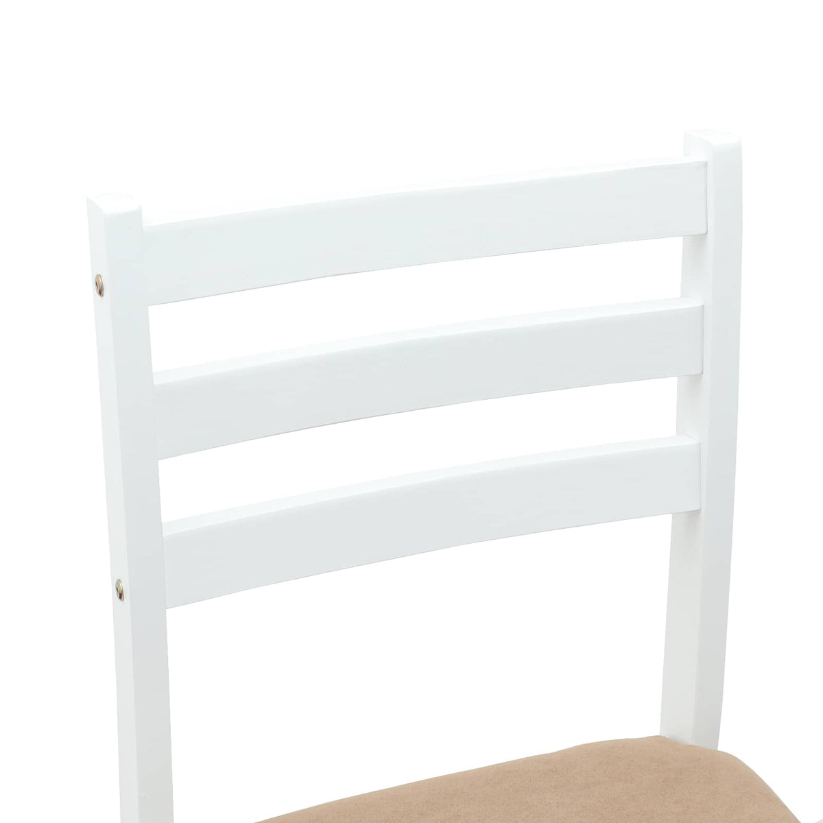 Spisestole 2 stk. Massiv Gummitræ Hvid 40 x 47,5 x 99,5 cm