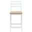 Spisestole 2 stk. Massiv Gummitræ Hvid 40 x 47,5 x 99,5 cm