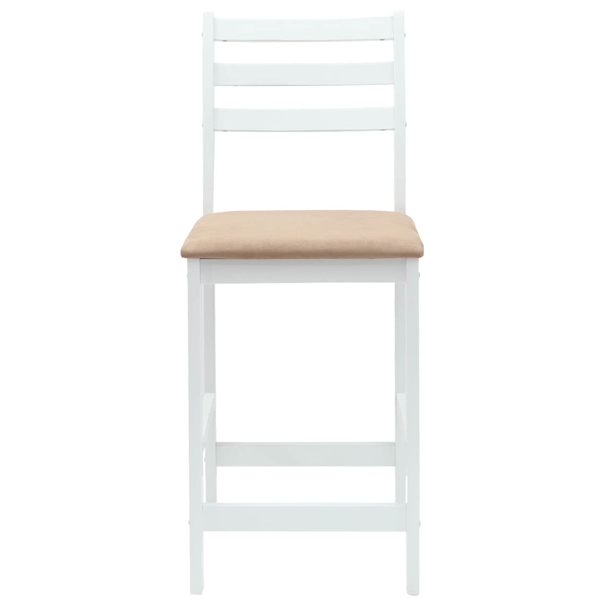 Spisestole 2 stk. Massiv Gummitræ Hvid 40 x 47,5 x 99,5 cm