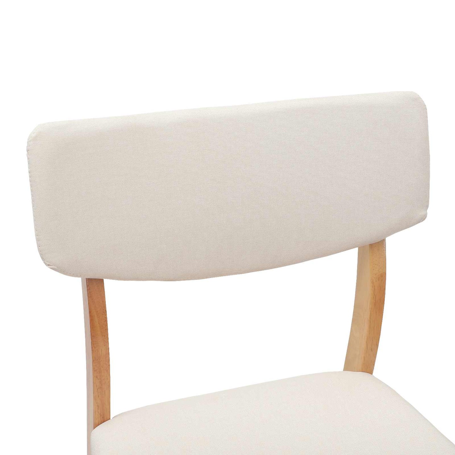 Spisestole 2 stk. Massiv Gummitræ Naturfarvet 48 x 49 x 95 cm