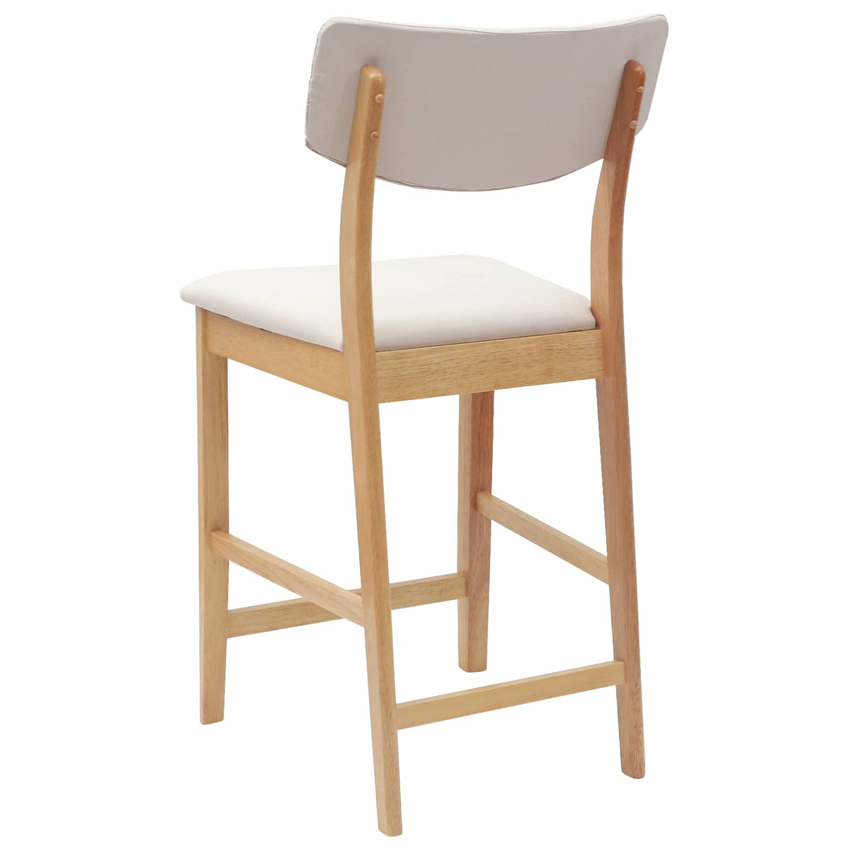 Spisestole 2 stk. Massiv Gummitræ Naturfarvet 48 x 49 x 95 cm