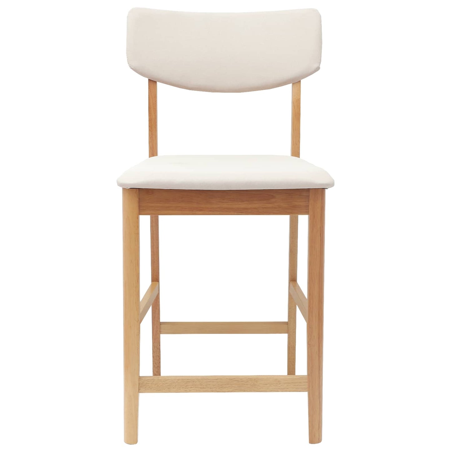 Spisestole 2 stk. Massiv Gummitræ Naturfarvet 48 x 49 x 95 cm
