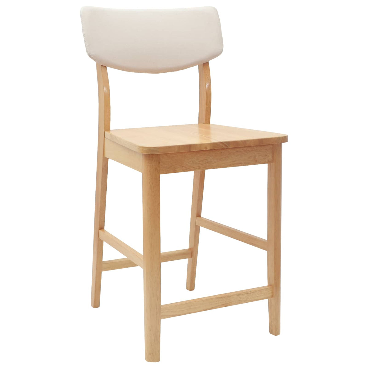 Spisestole 2 stk. Massiv Gummitræ Naturfarvet 48 x 49 x 95 cm