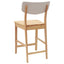 Spisestole 2 stk. Massiv Gummitræ Naturfarvet 48 x 49 x 95 cm