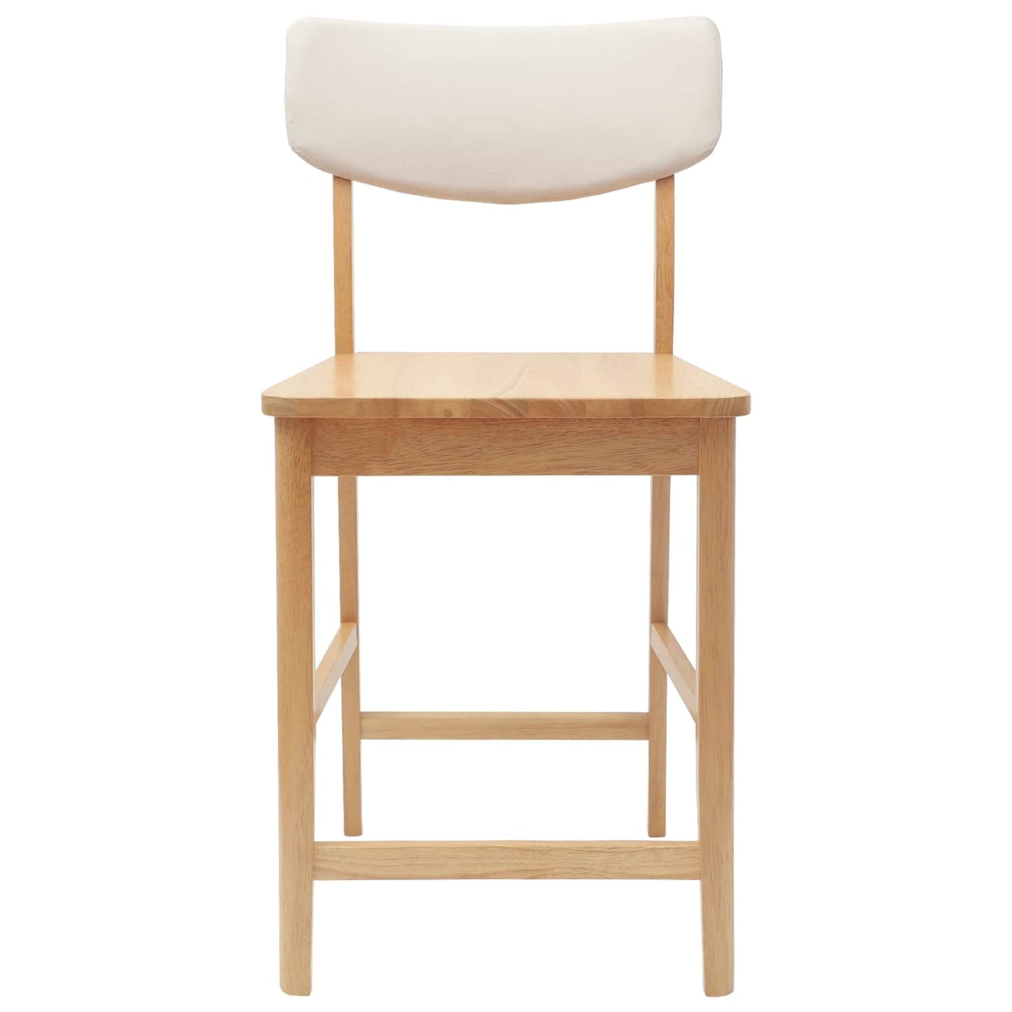 Spisestole 2 stk. Massiv Gummitræ Naturfarvet 48 x 49 x 95 cm