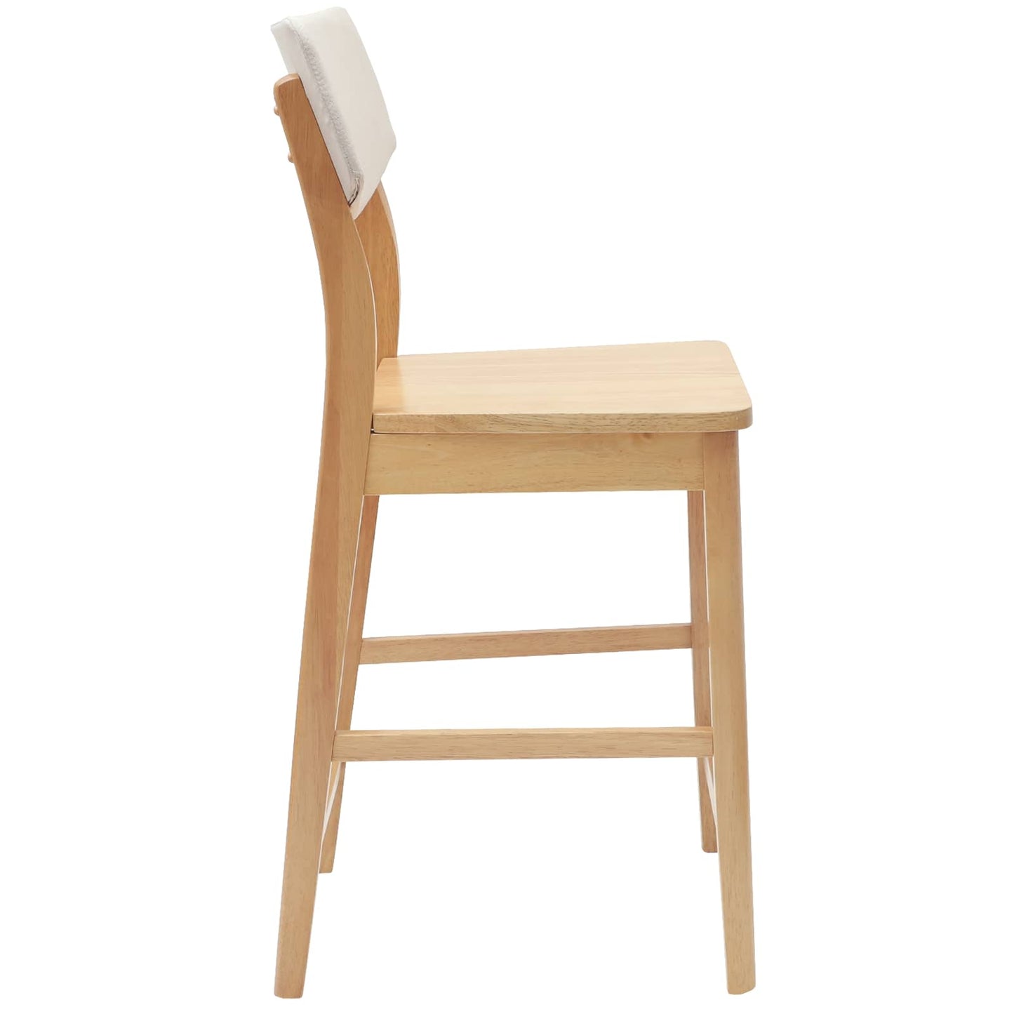 Spisestole 2 stk. Massiv Gummitræ Naturfarvet 48 x 49 x 95 cm