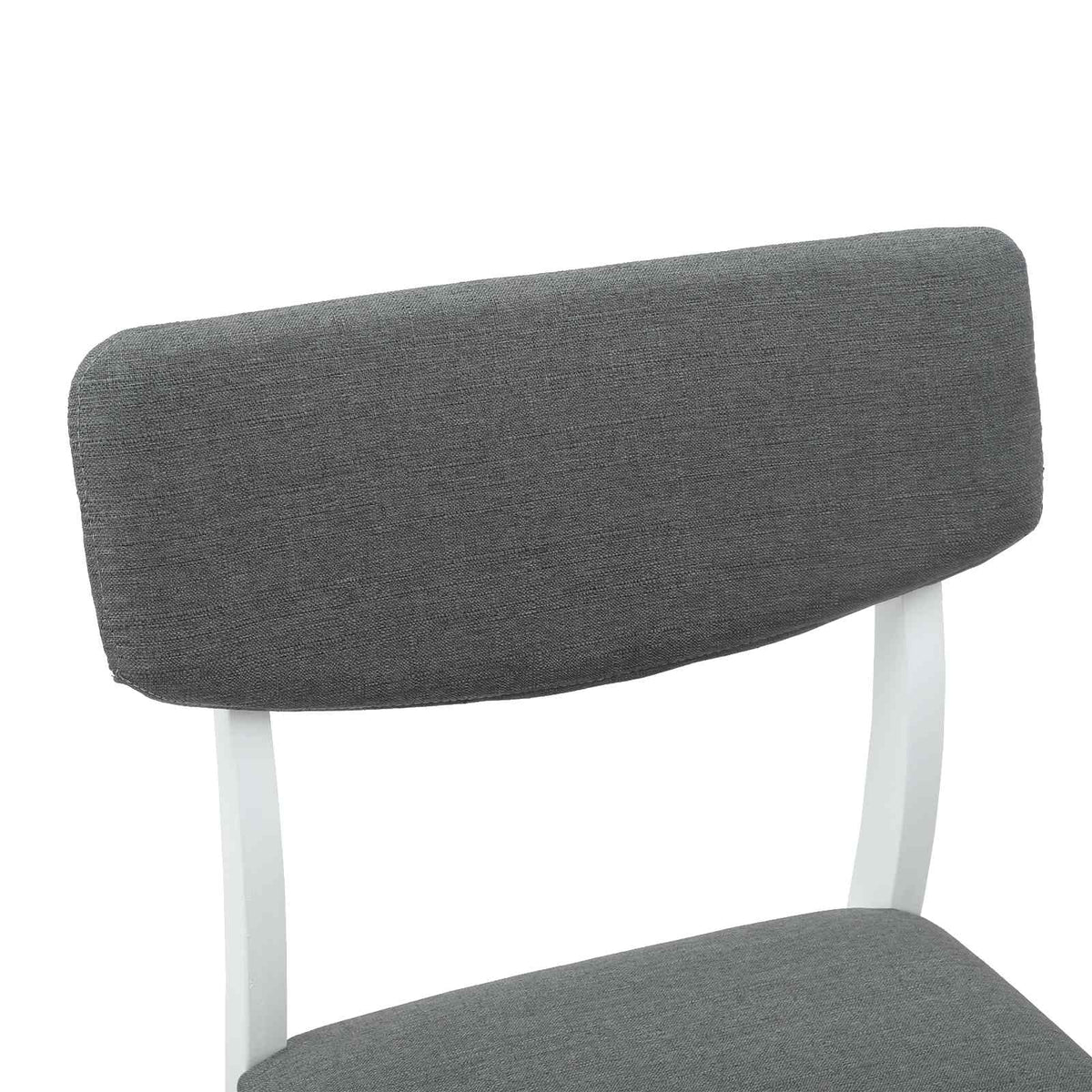 Spisestole 2 stk. Massiv Gummitræ Hvid 48 x 49 x 95 cm