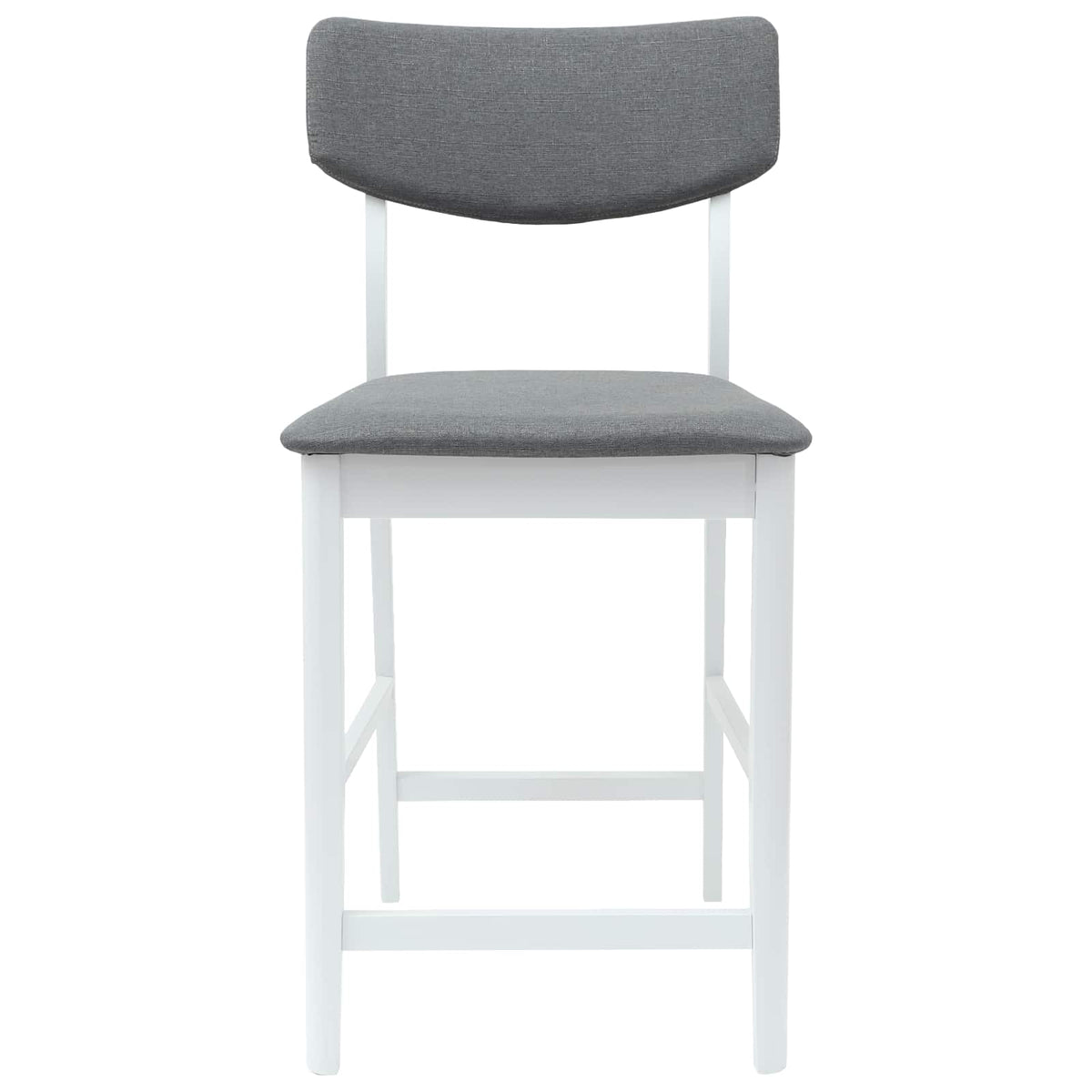 Spisestole 2 stk. Massiv Gummitræ Hvid 48 x 49 x 95 cm