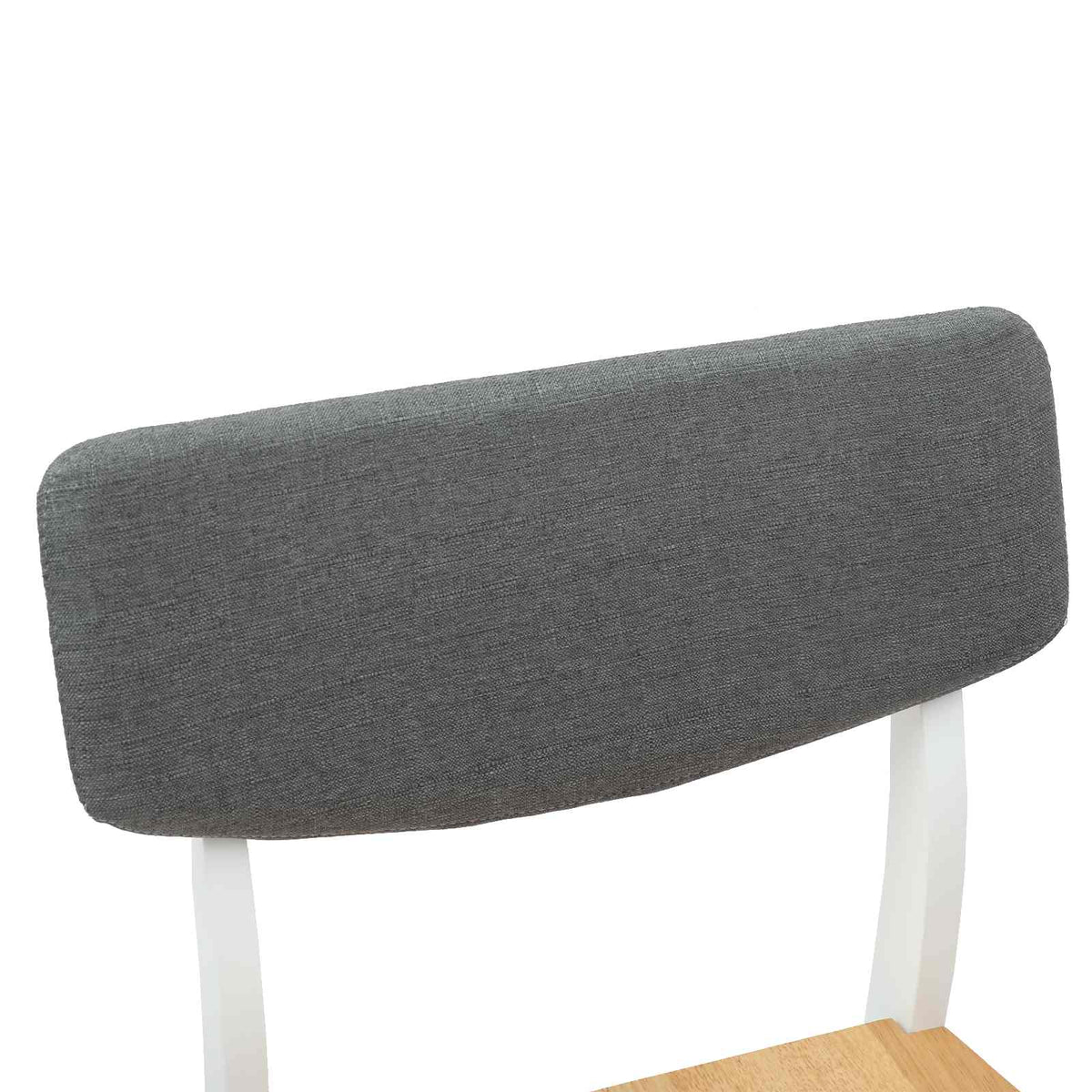 Spisestole 2 stk. Massiv Gummitræ Hvid 48 x 49 x 95 cm