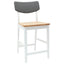 Spisestole 2 stk. Massiv Gummitræ Hvid 48 x 49 x 95 cm