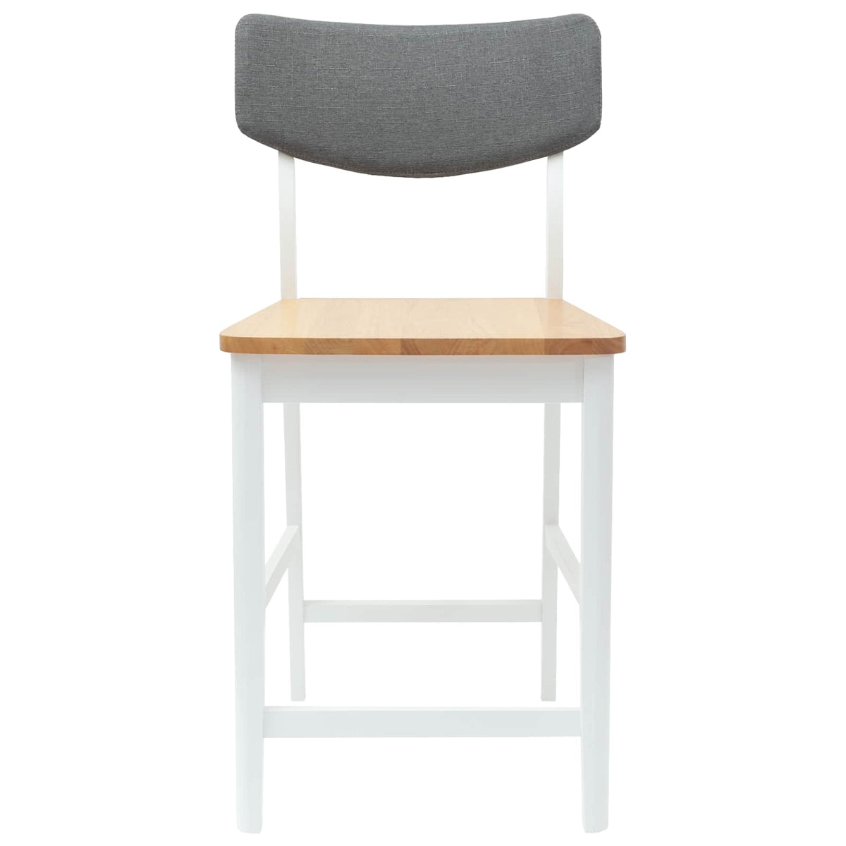 Spisestole 2 stk. Massiv Gummitræ Hvid 48 x 49 x 95 cm