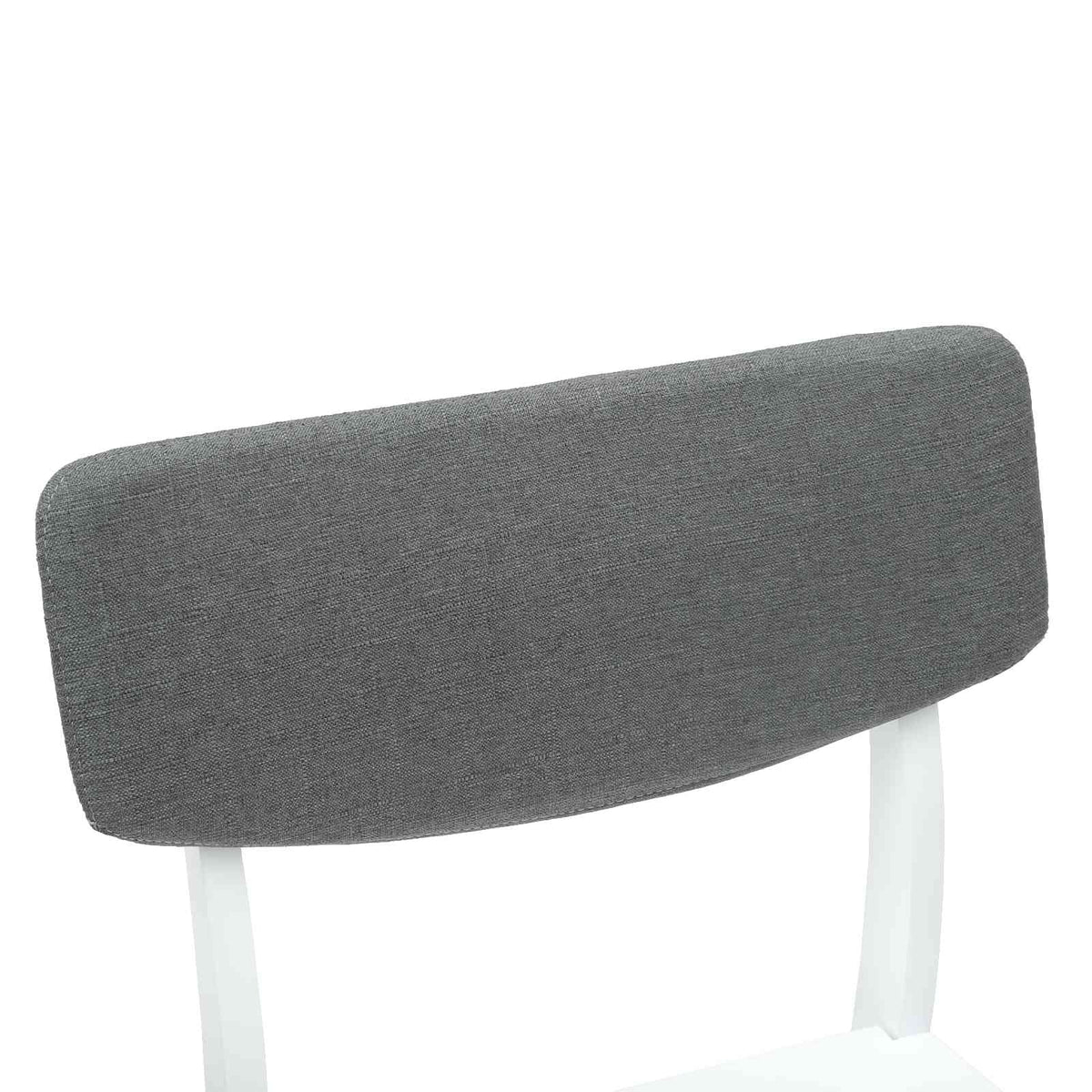 Spisestole 2 stk. Massiv Gummitræ Hvid 48 x 49 x 95 cm