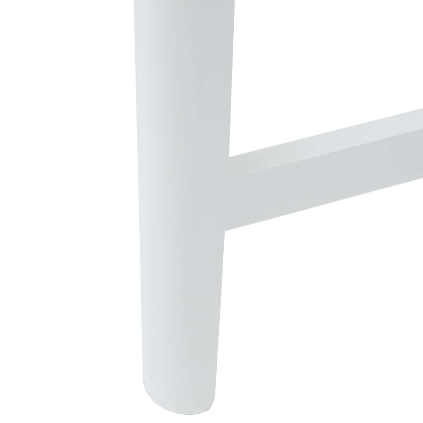 Spisestole 2 stk. Massiv Gummitræ Hvid 48 x 49 x 95 cm