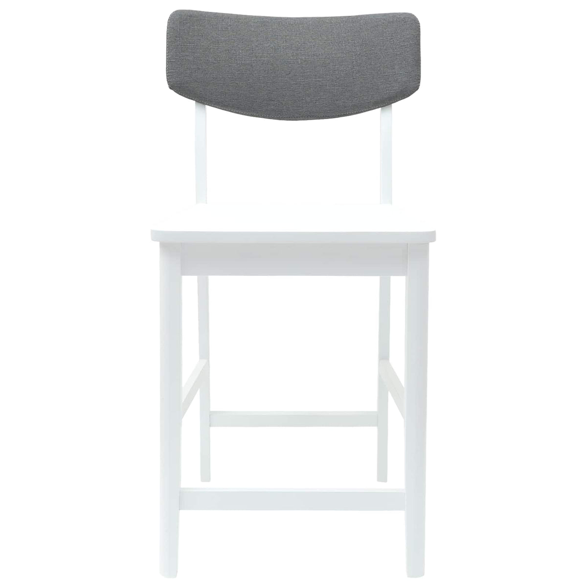 Spisestole 2 stk. Massiv Gummitræ Hvid 48 x 49 x 95 cm