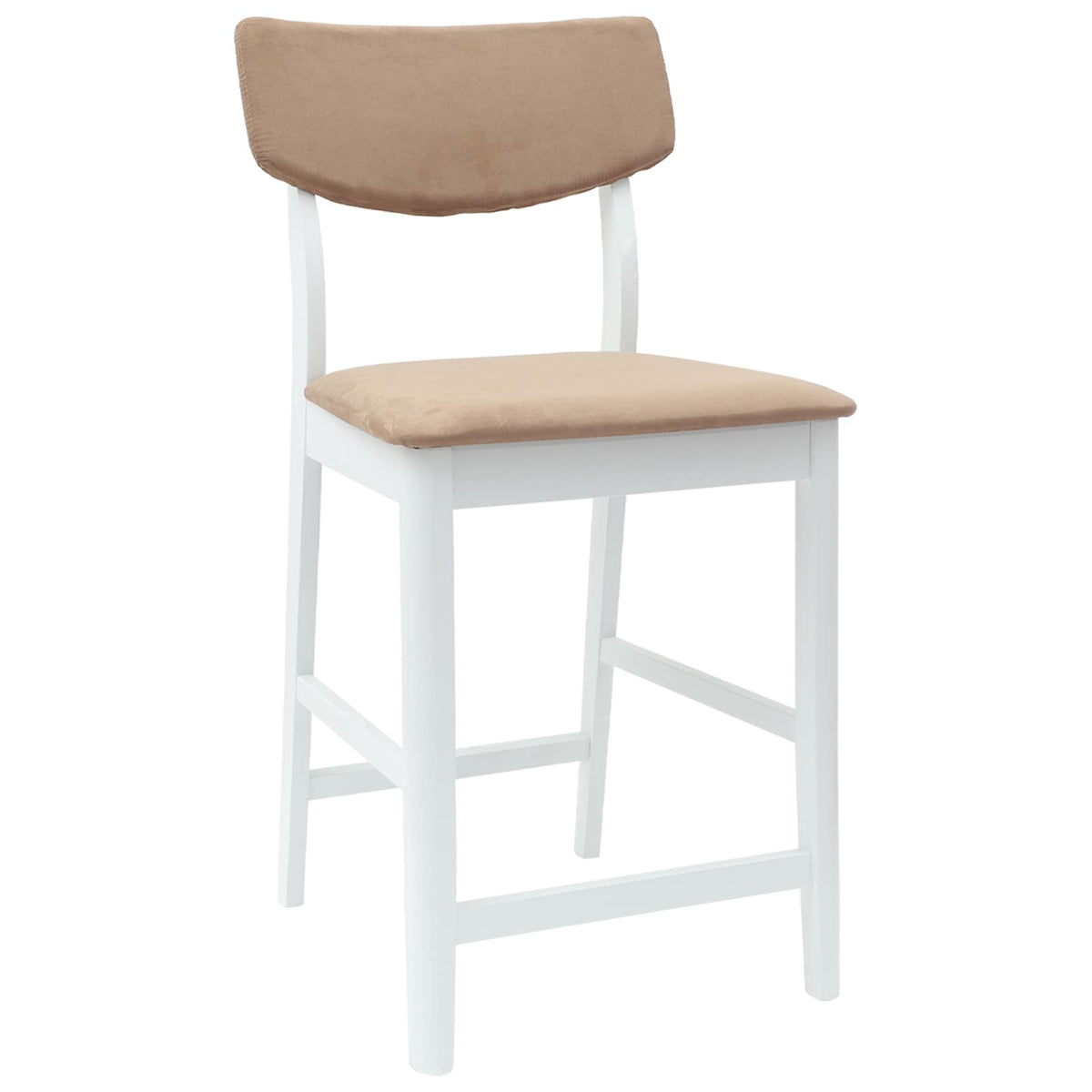 Spisestole 2 stk. Massiv Gummitræ Hvid 48 x 49 x 95 cm