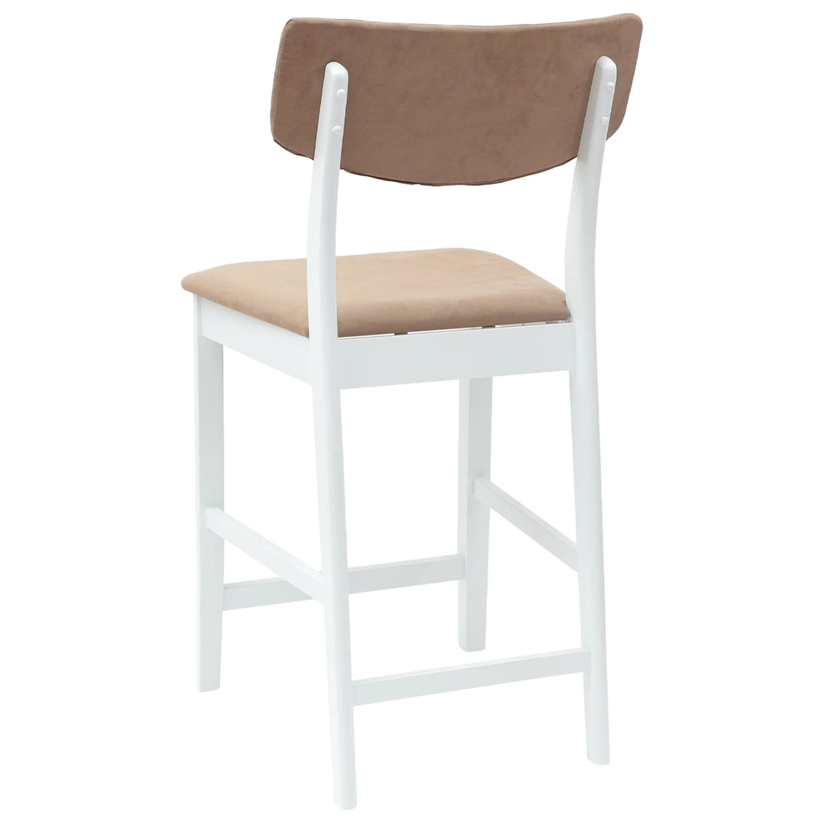 Spisestole 2 stk. Massiv Gummitræ Hvid 48 x 49 x 95 cm