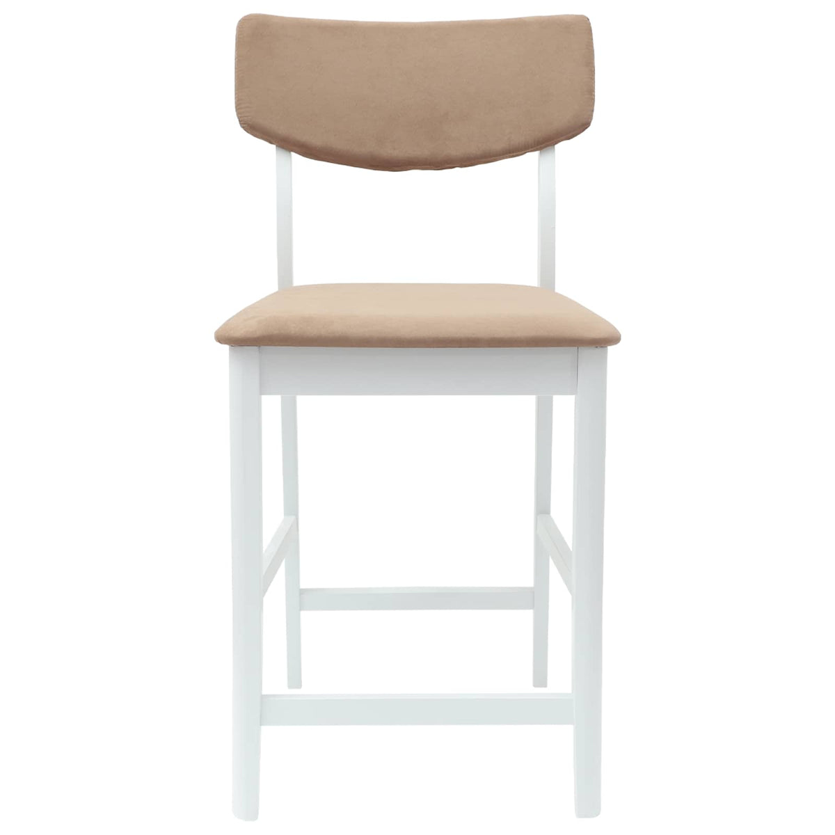 Spisestole 2 stk. Massiv Gummitræ Hvid 48 x 49 x 95 cm