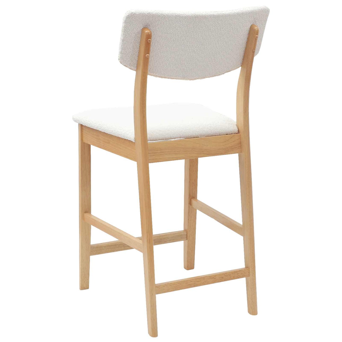 Spisestole 2 stk. Massiv Gummitræ Naturfarvet 48 x 49 x 95 cm
